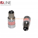Светодиод Qline 1157 (P21/5W) Red CANBUS BAY15D (2шт) двухконтактная, стоп-габарит